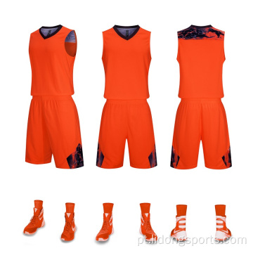 Conjunto de camisas de basquete simples de uniforme de basquete